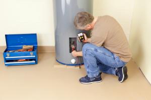 Goodyear water heater repair in progress